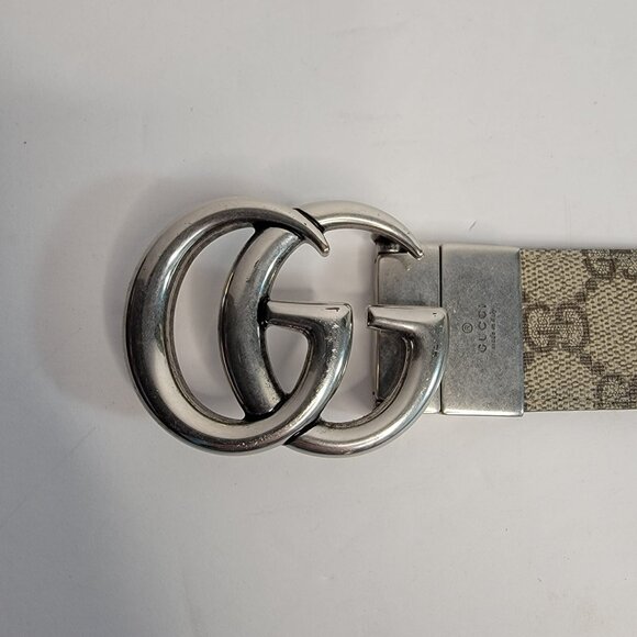Mens Gucci Marmont Reversible belt in Black/Beige Size 95/38 - Picture 1 of 6